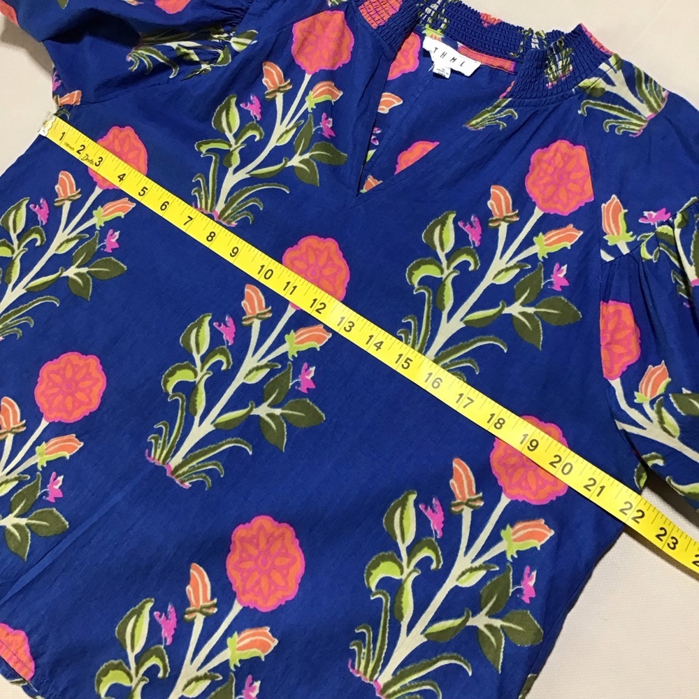 THML Blue and Pink Floral Blouse - Picture 11 of 11